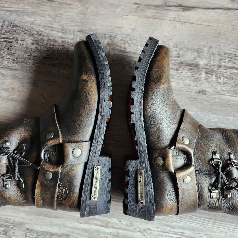 (9.5) Milwaukee Leather Motorcycle Boots - Picture 2 of 6